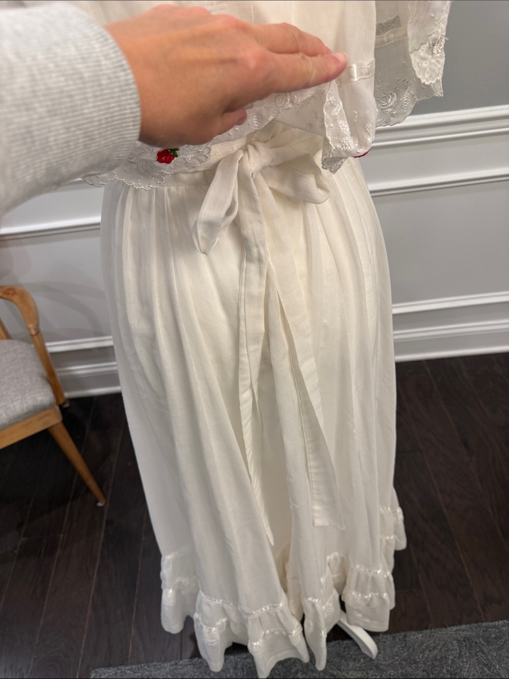 Rare Vintage 70’s Gunne Sax by Jessica San Francisco Cream and Lace Maxi Dress - Picture 8 of 16